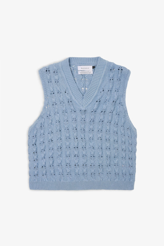 ROTHOLZ WIDE KNIT Top, soft blue
