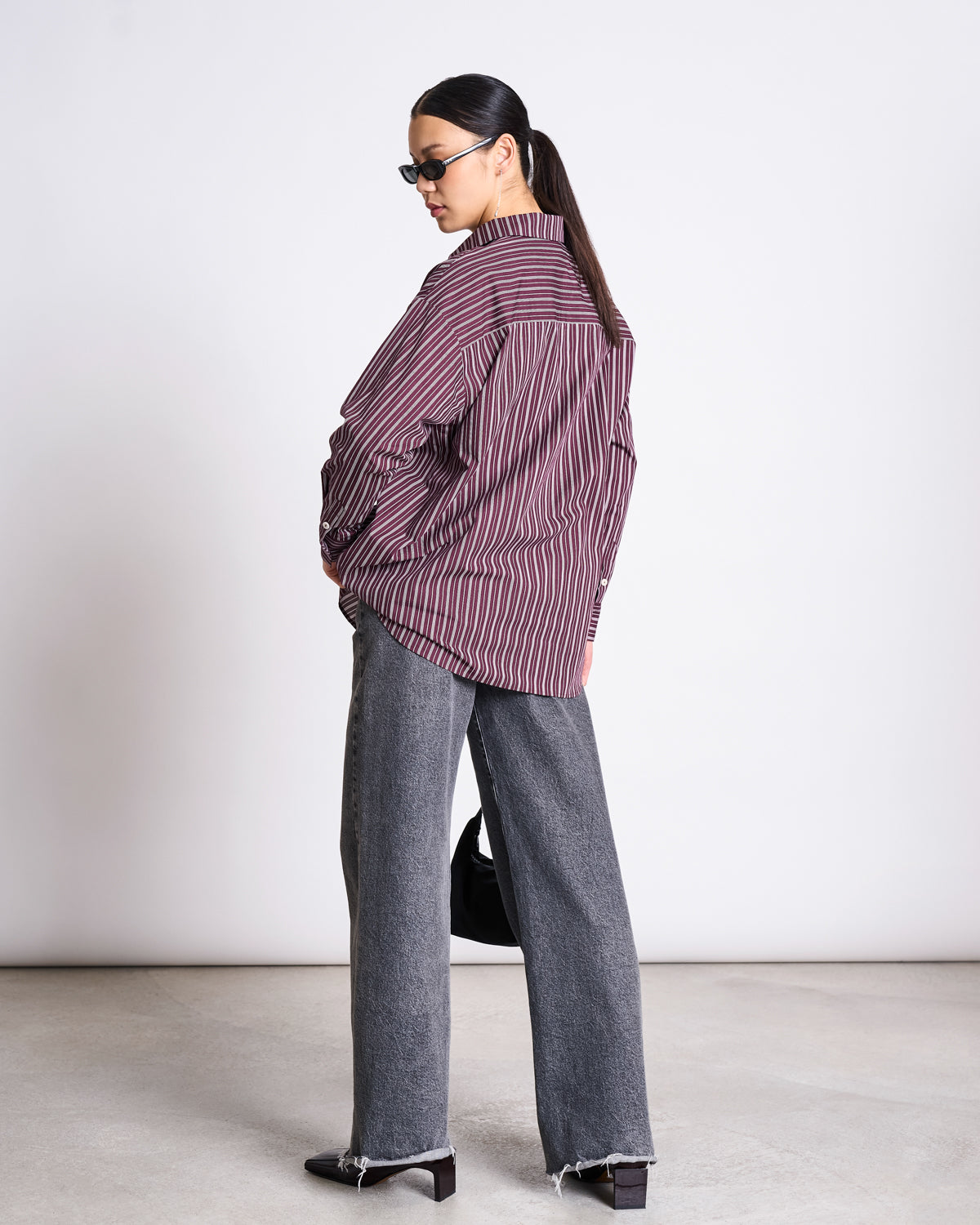 JAN|N JUNE MAMRO Bluse, cherry lacquer/ white