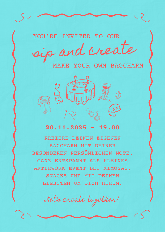 20.11.2025 19.00h SIP & CREATE - make your own bagcharm