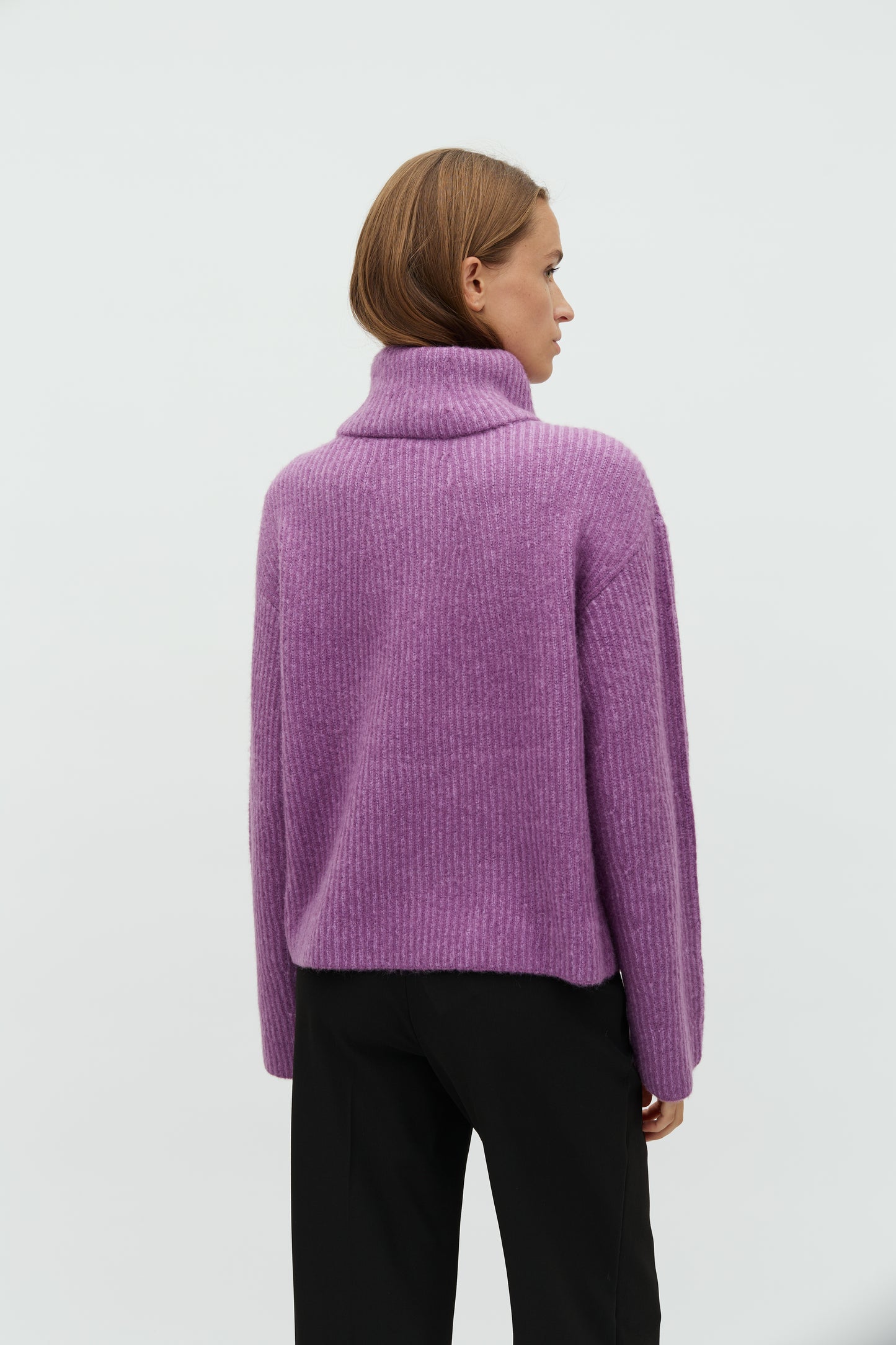 MBYM KEMINA Rollkragenpullover, gentle violet stripe