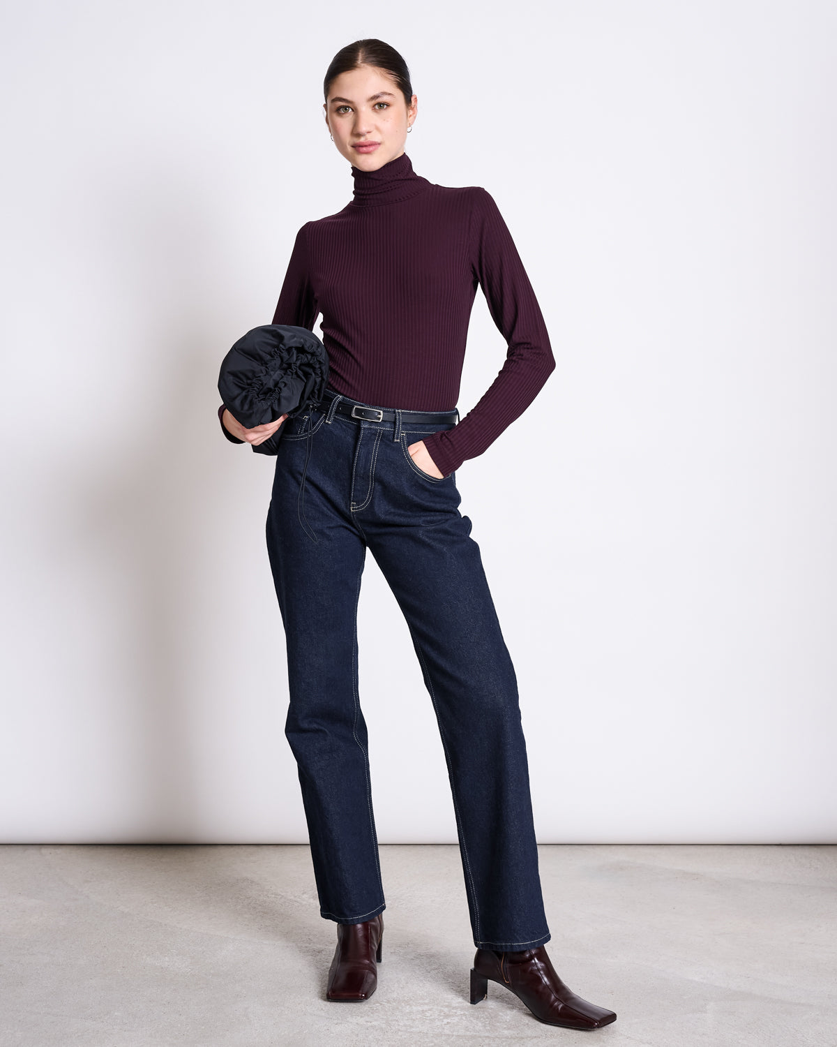 JAN|N JUNE MIO Turtleneck, cherry lacquer