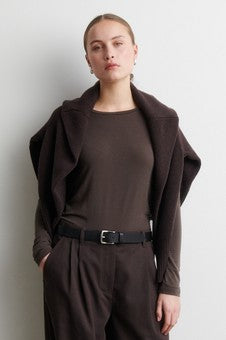 SECOND FEMALE MATIMA Longsleeve, dark brown