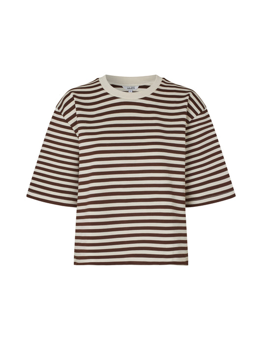 MBYM EMRYS T-Shirt, braun/weiß