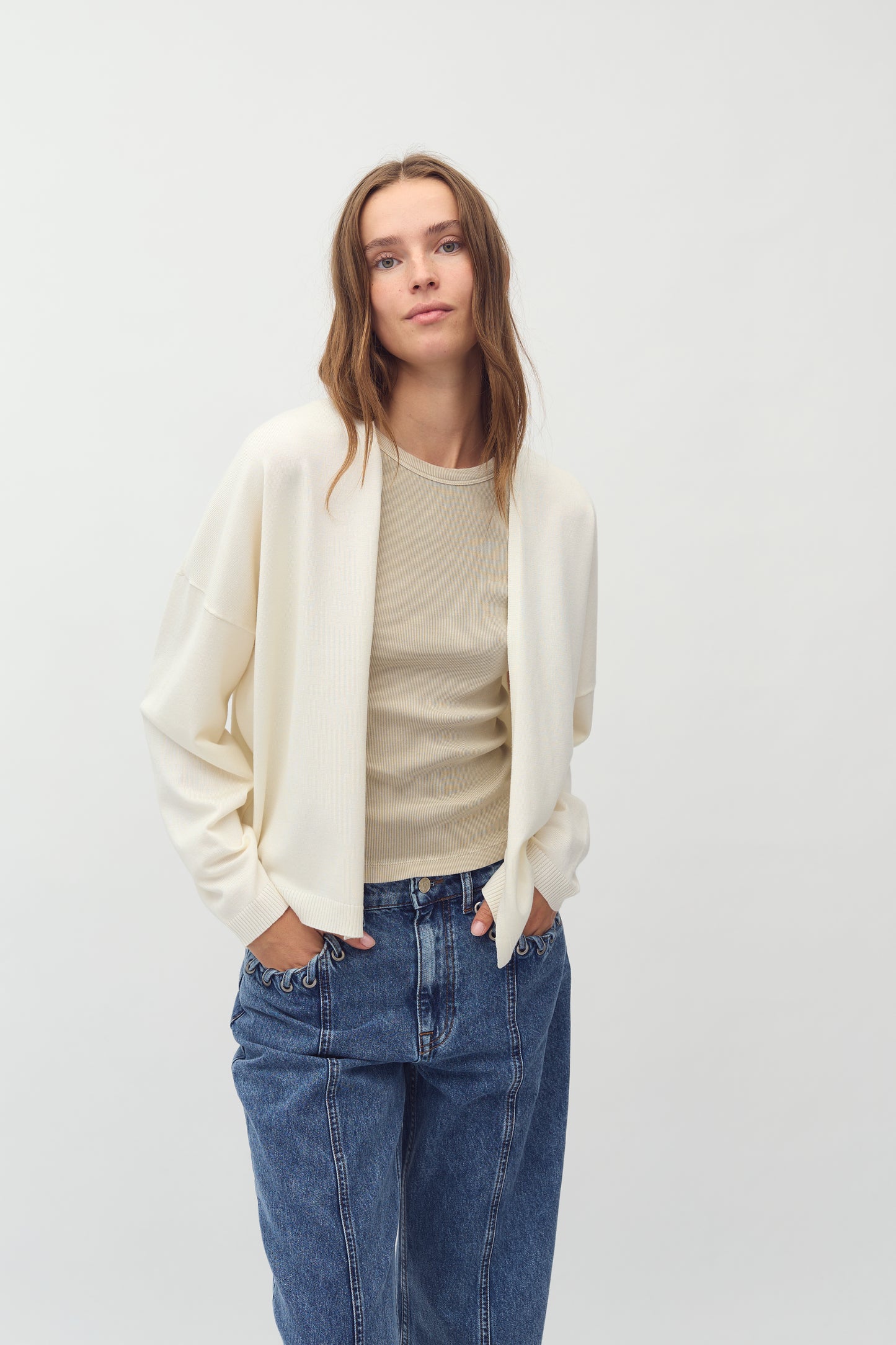 MBYM AXANE Cardigan, weiß
