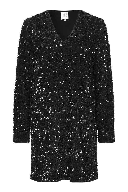 SECOND FEMALE SHIMMER Kleid, schwarz