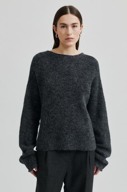 SECOND FEMALE AINA Cardigan, dunkelgrau