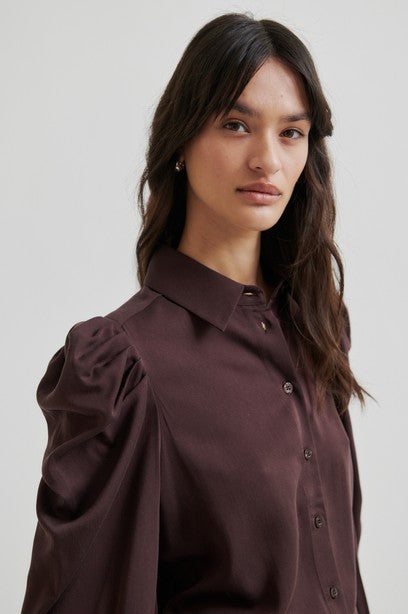 SECOND FEMALE SAMANTA Bluse, chocolate plum