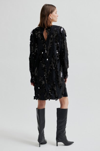 SECOND FEMALE GLIMMER Kleid, schwarz