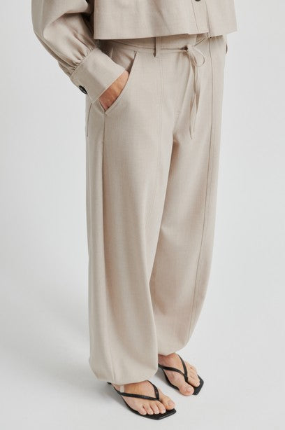 SECOND FEMALE ZOIE Hose, light beige melange