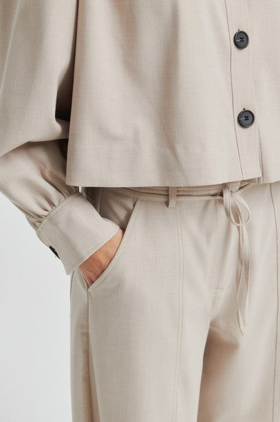 SECOND FEMALE ZOIE Hose, light beige melange