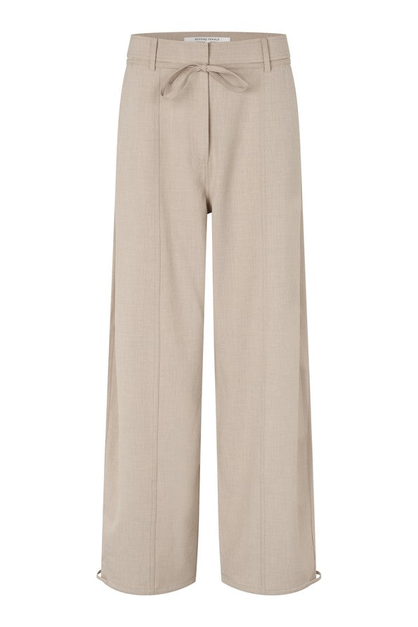 SECOND FEMALE ZOIE Hose, light beige melange