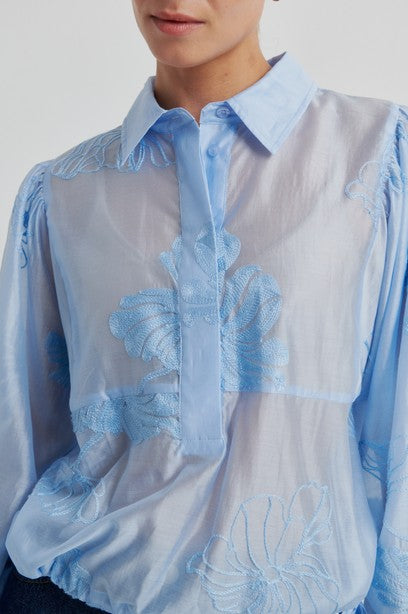 SECOND FEMALE VIRA Bluse, hellblau