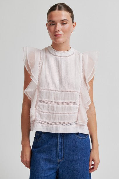 SECOND FEMALE KRISTEL FRILL Top, crystal pink