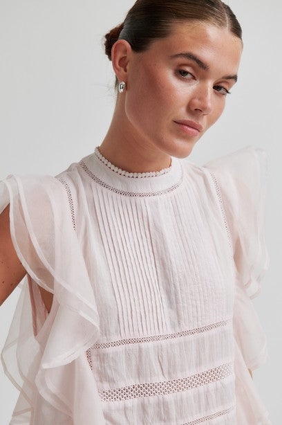 SECOND FEMALE KRISTEL FRILL Top, crystal pink