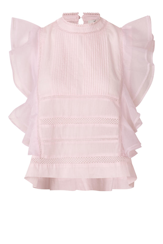 SECOND FEMALE KRISTEL FRILL Top, crystal pink