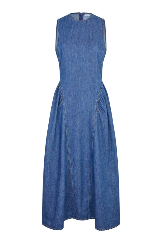 SECOND FEMALE LUKANA Kleid, blue denim