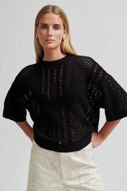 SECOND FEMALE DEYA Pullover, schwarz