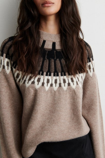 SECOND FEMALE ARLO Pullover, beige melange