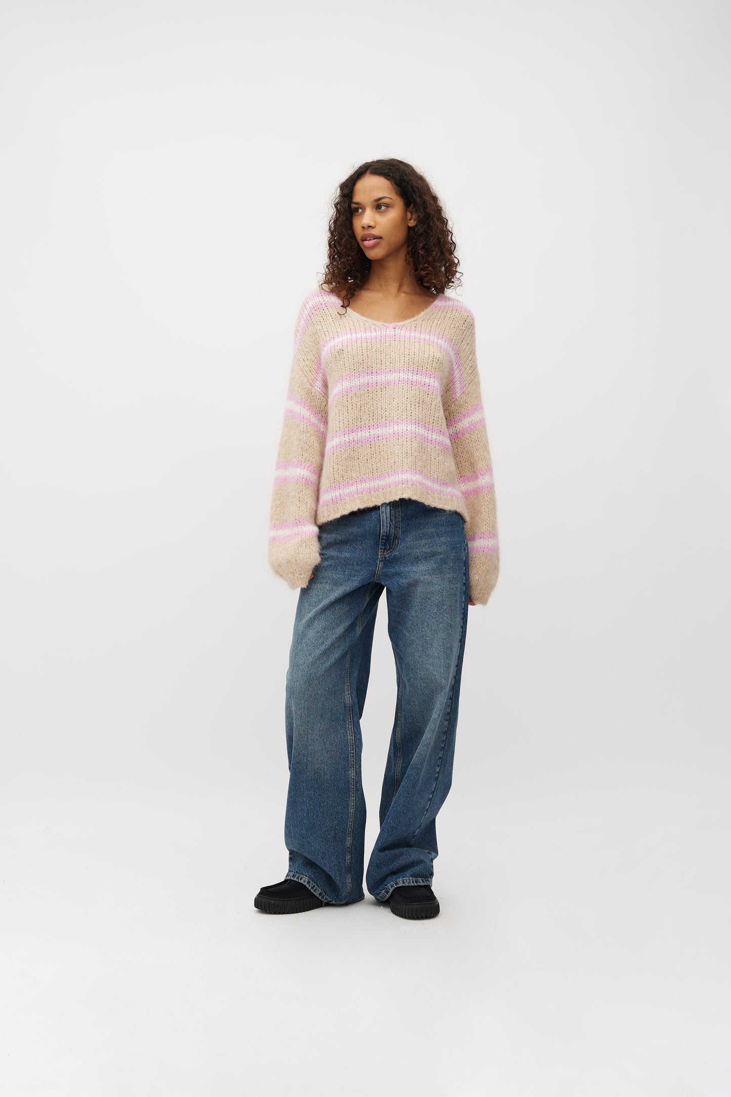 MBYM GATILIN Pullover, beige/ rosa