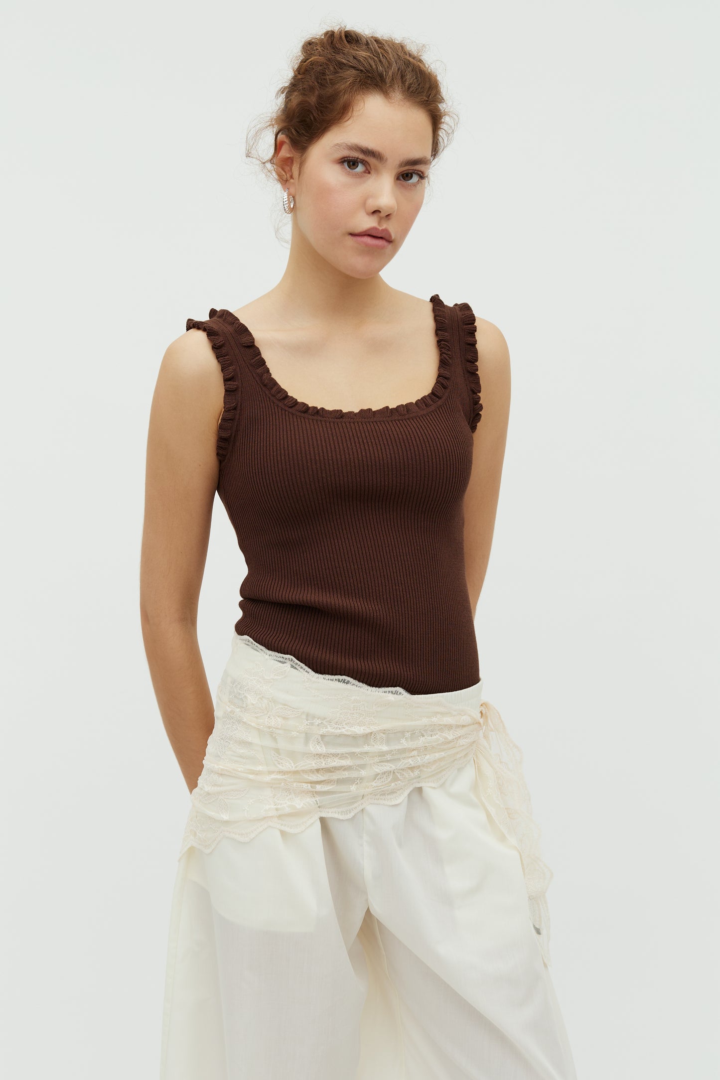 MBYM ELINNE Top, chocolate brown