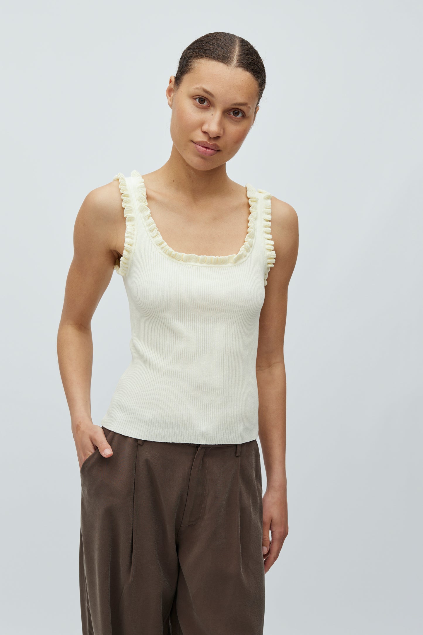 MBYM ELINNE Top, ivory yellow