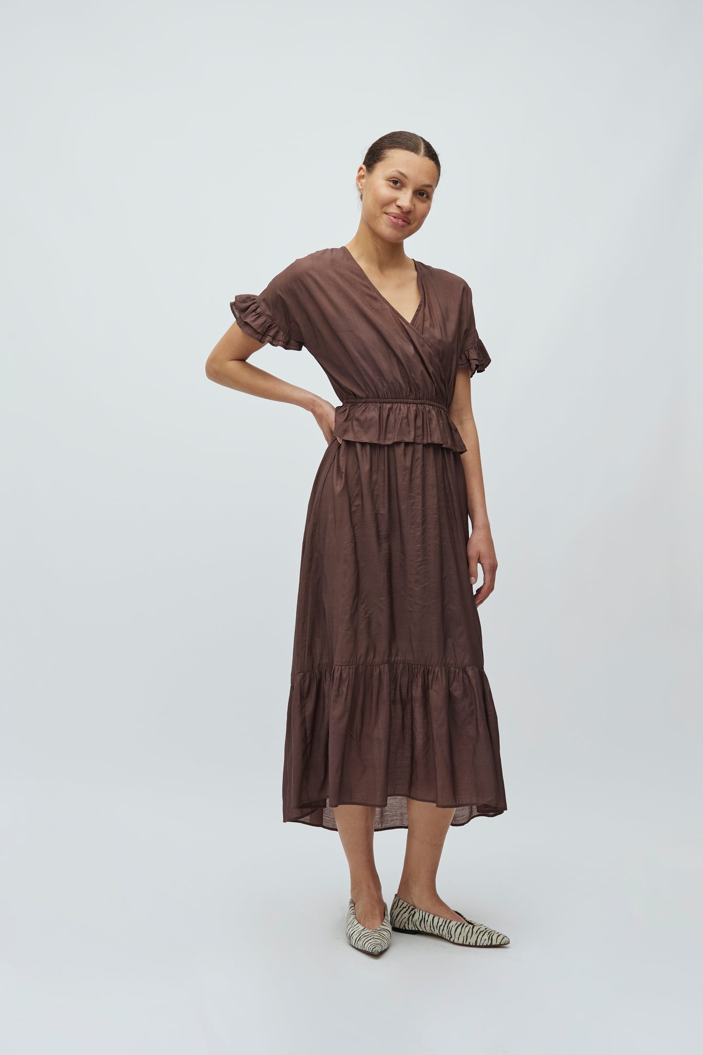 MBYM GUNNOVOR Kleid, chocolate brown