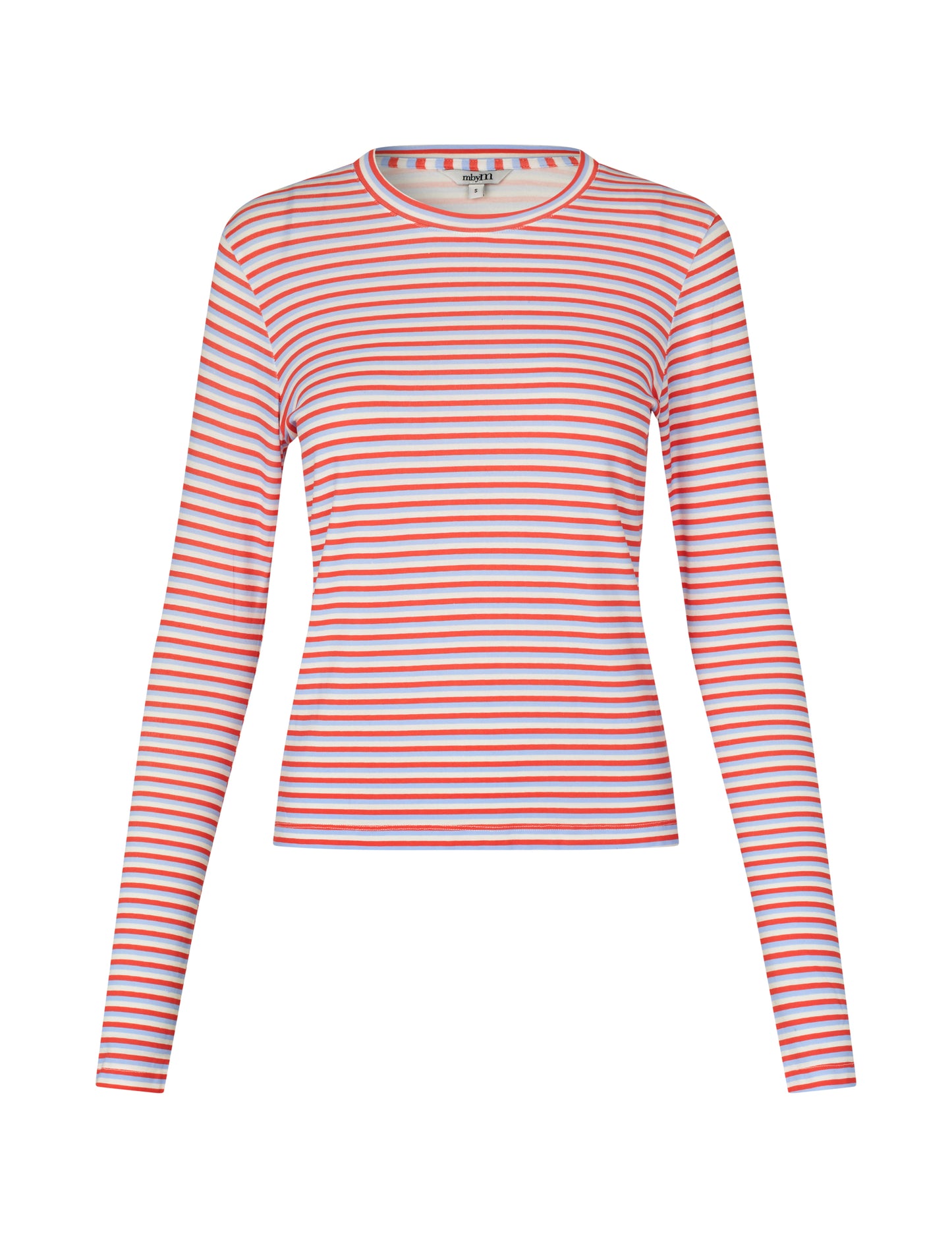 MBYM CHRISTINA Longsleeve, hellblau rot gestreift