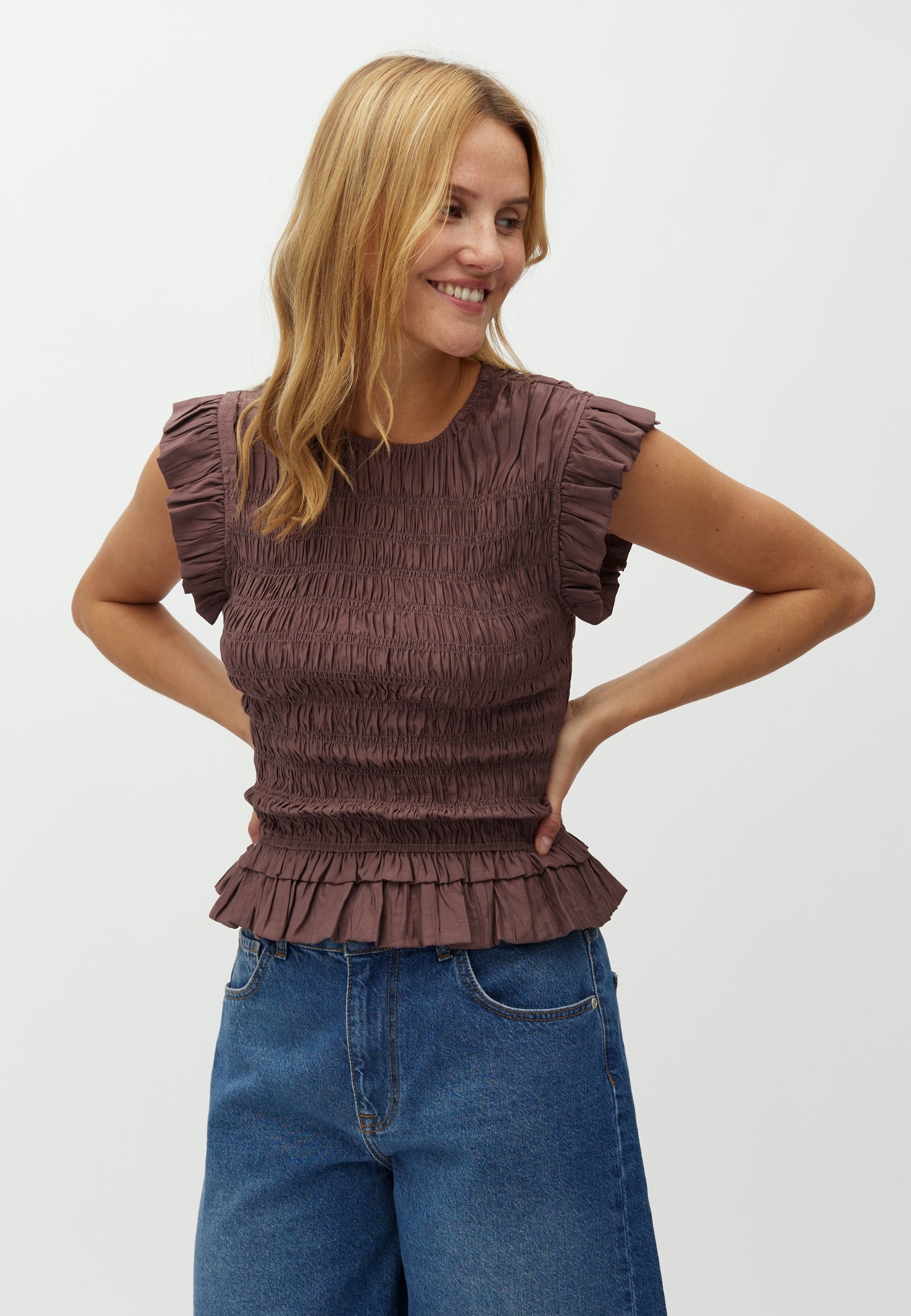MBYM VENLORA Top, brown lilac