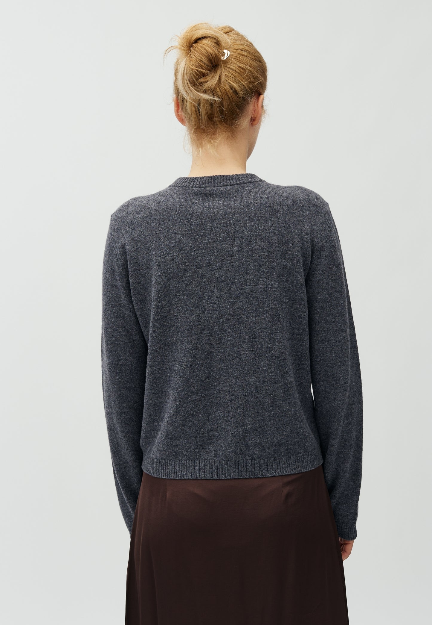 MBYM AVERIE Cardigan, dark grey melange