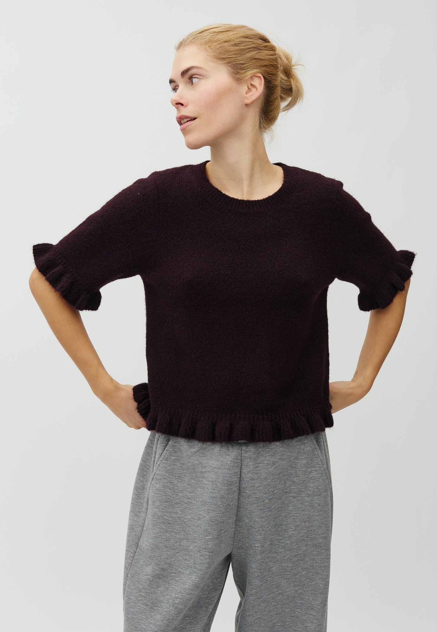 MBYM CARLA Pullover, deep purple melange