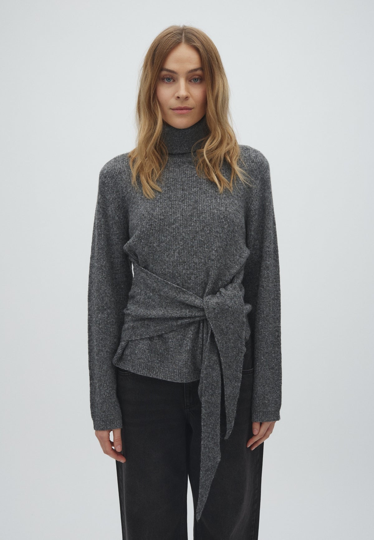 MBYM SULA Pullover, charcoal melange