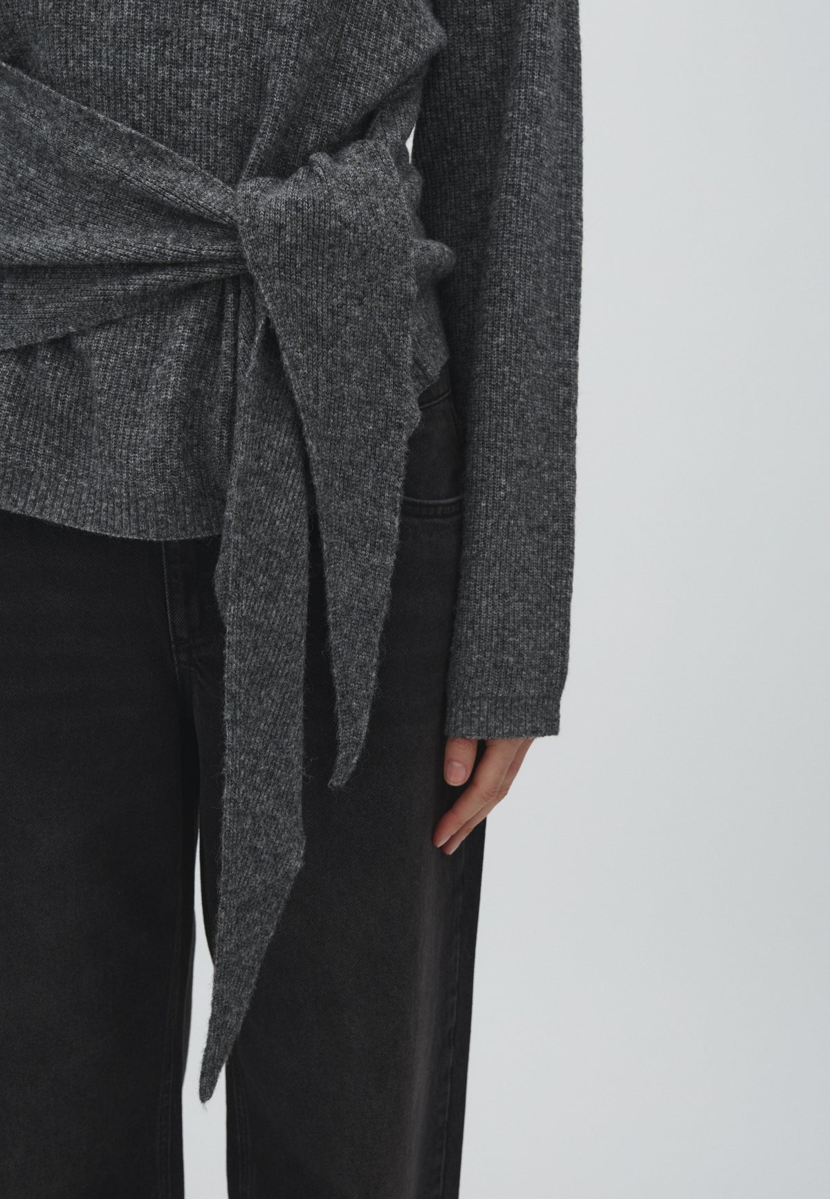 MBYM SULA Pullover, charcoal melange