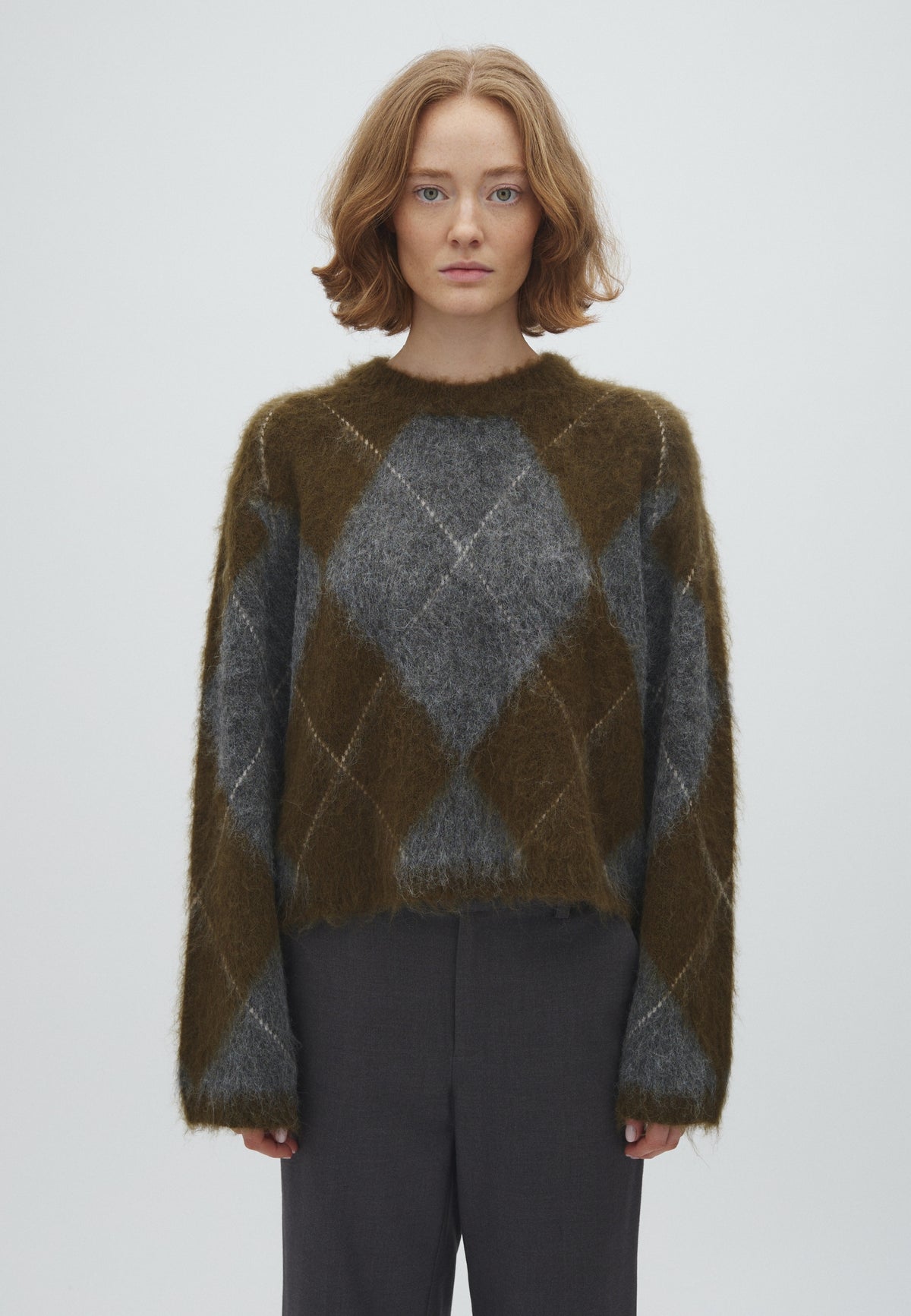 MBYM ZELIE Pullover, argyle olive