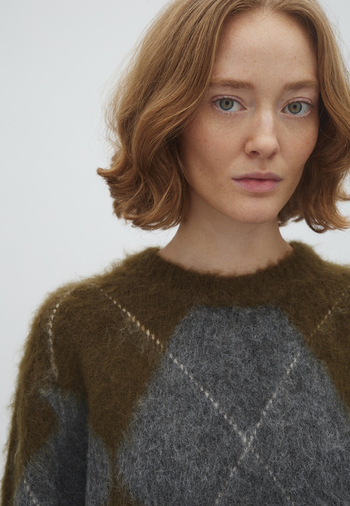 MBYM ZELIE Pullover, argyle olive
