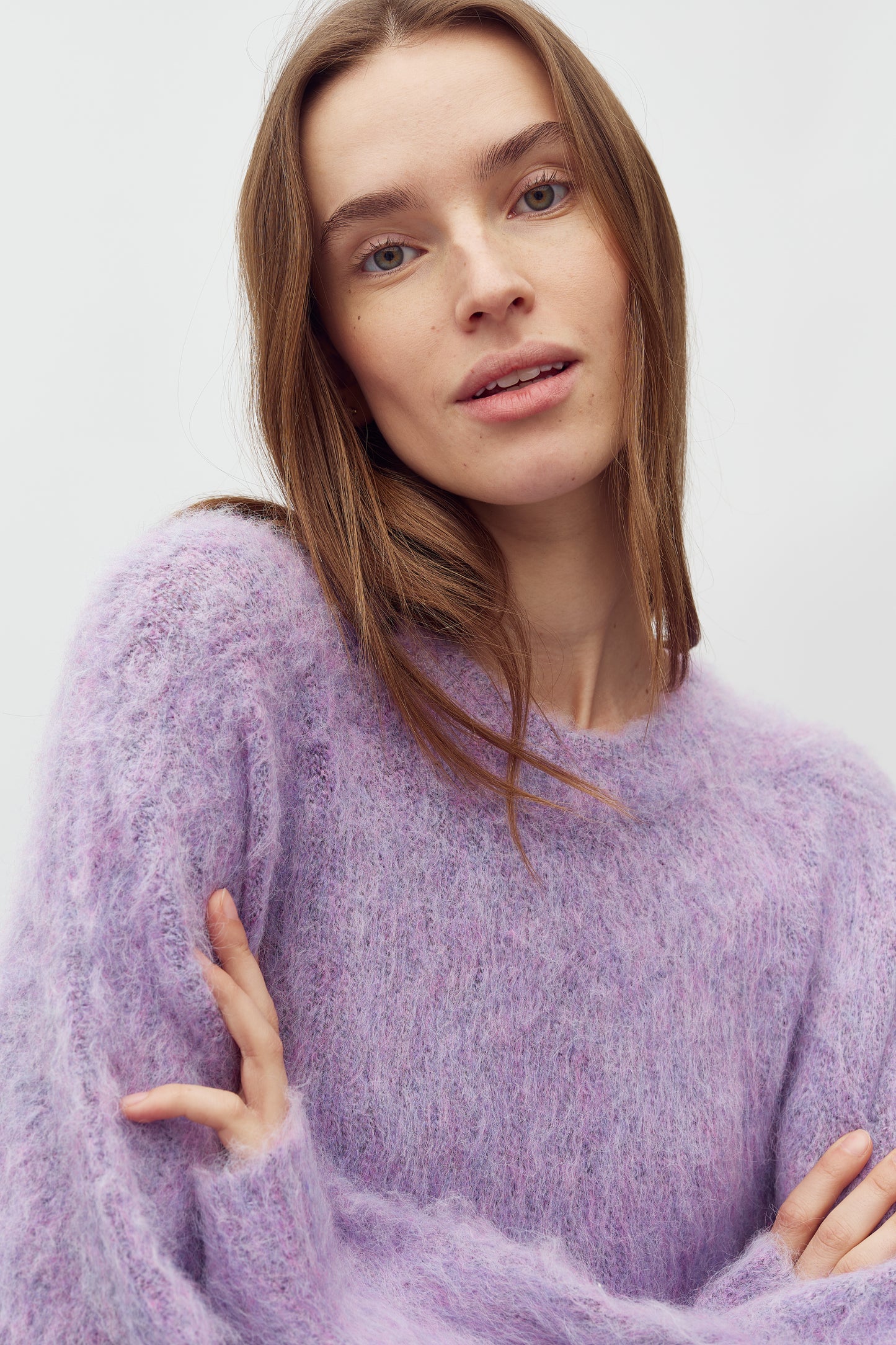 MBYM GILLIS Pullover, violet melange