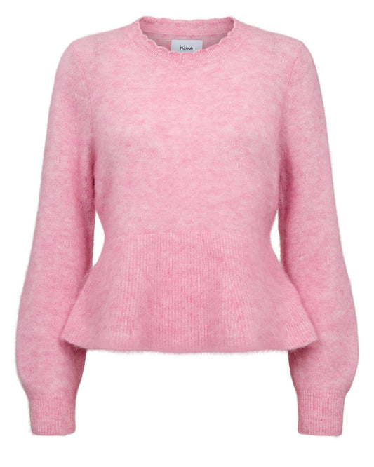NÜMPH NUSURI PEPLUM Pullover, bonbon