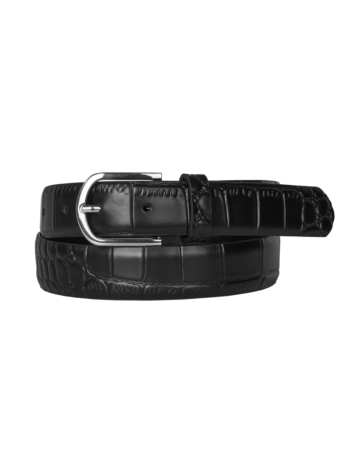 MBYM ADOLEA Gürtel, schwarz/ silber