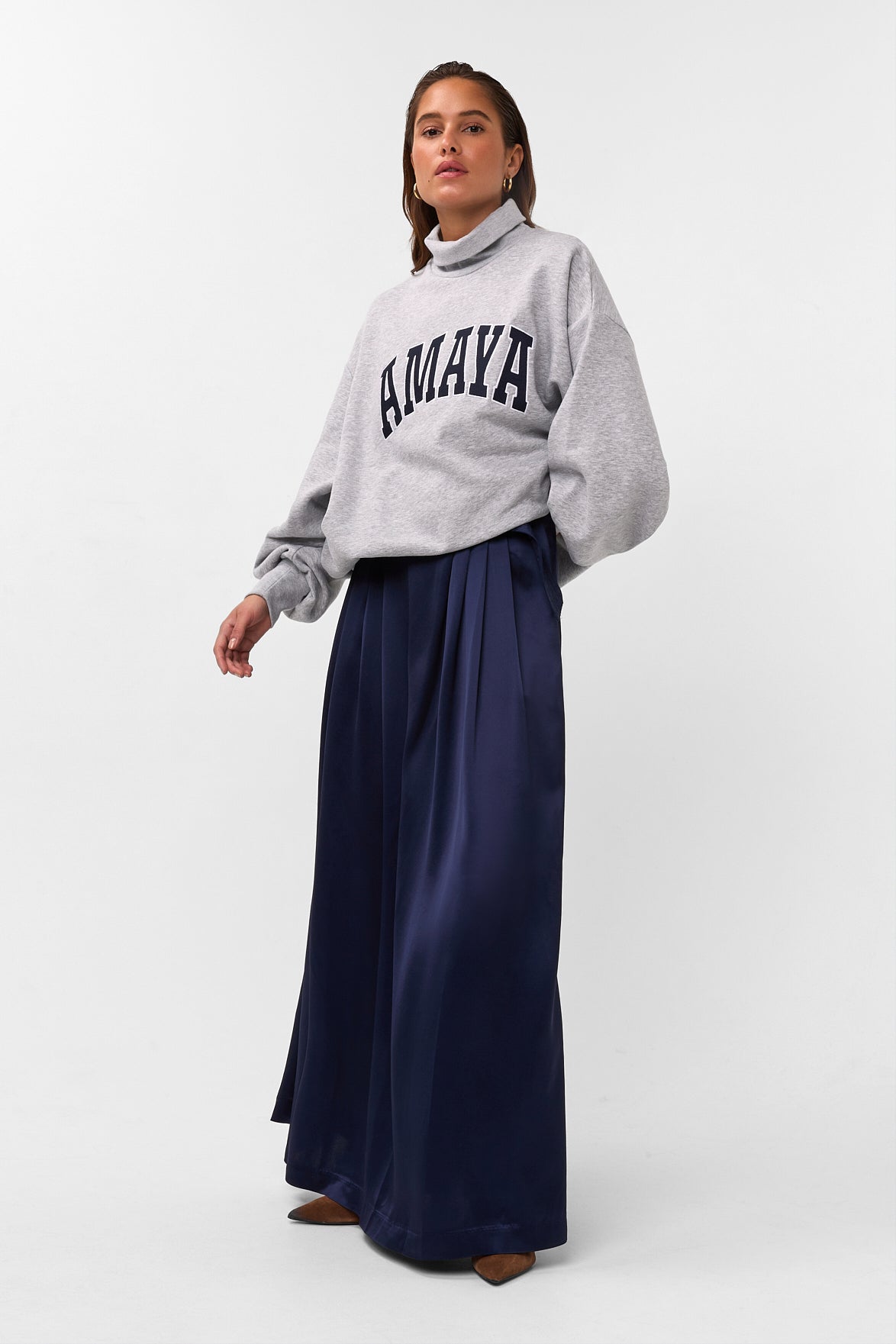AMAYA AMSTERDAM AMAYA Rollkragenpullover, grau