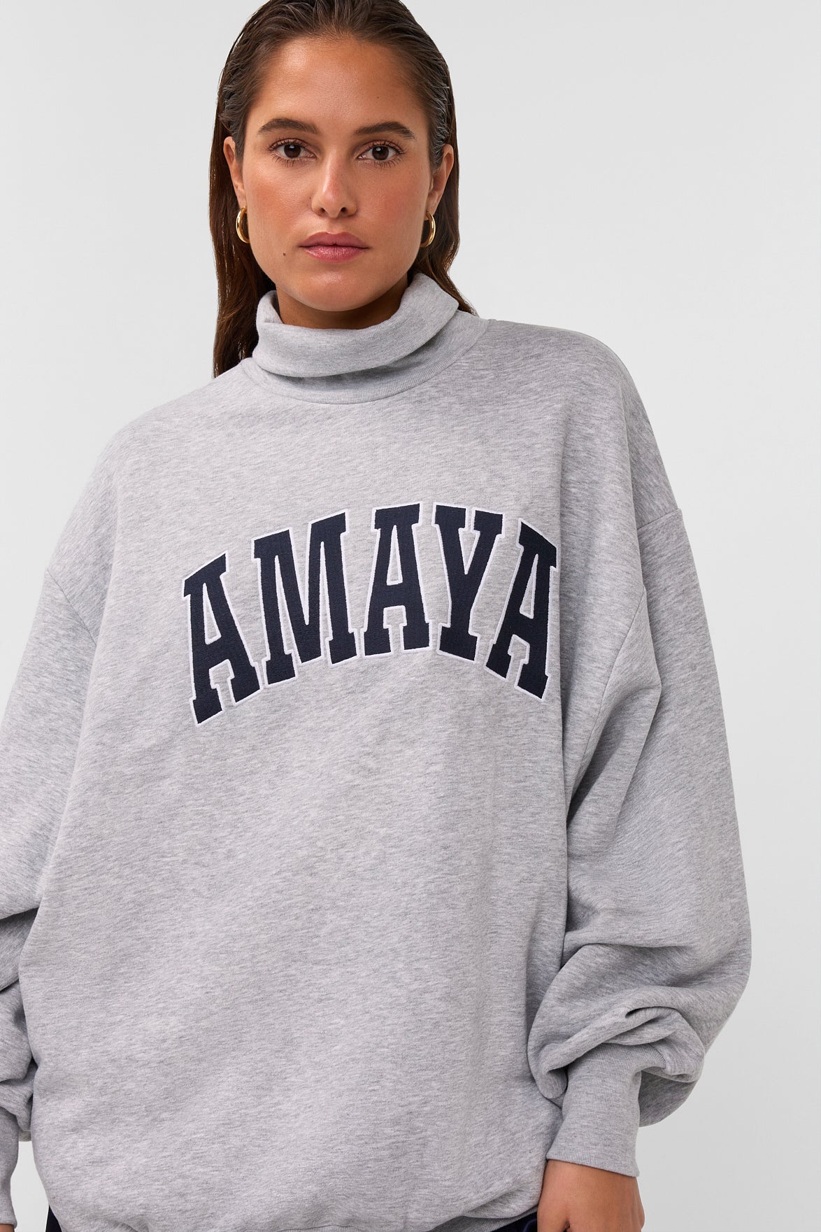 AMAYA AMSTERDAM AMAYA Rollkragenpullover, grau