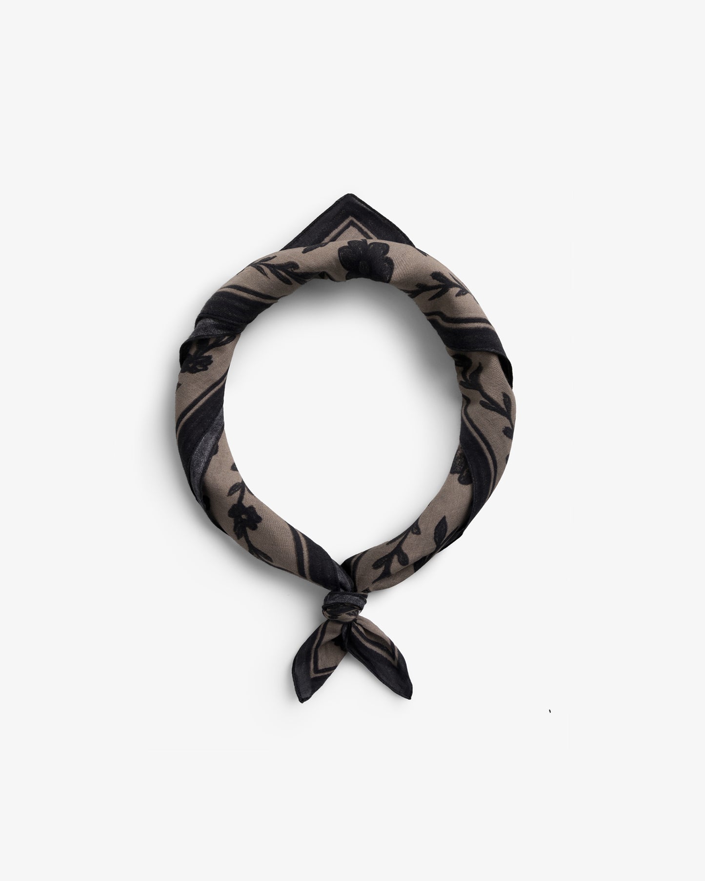 ROTHOLZ FLOWERY Bandana, floral beige