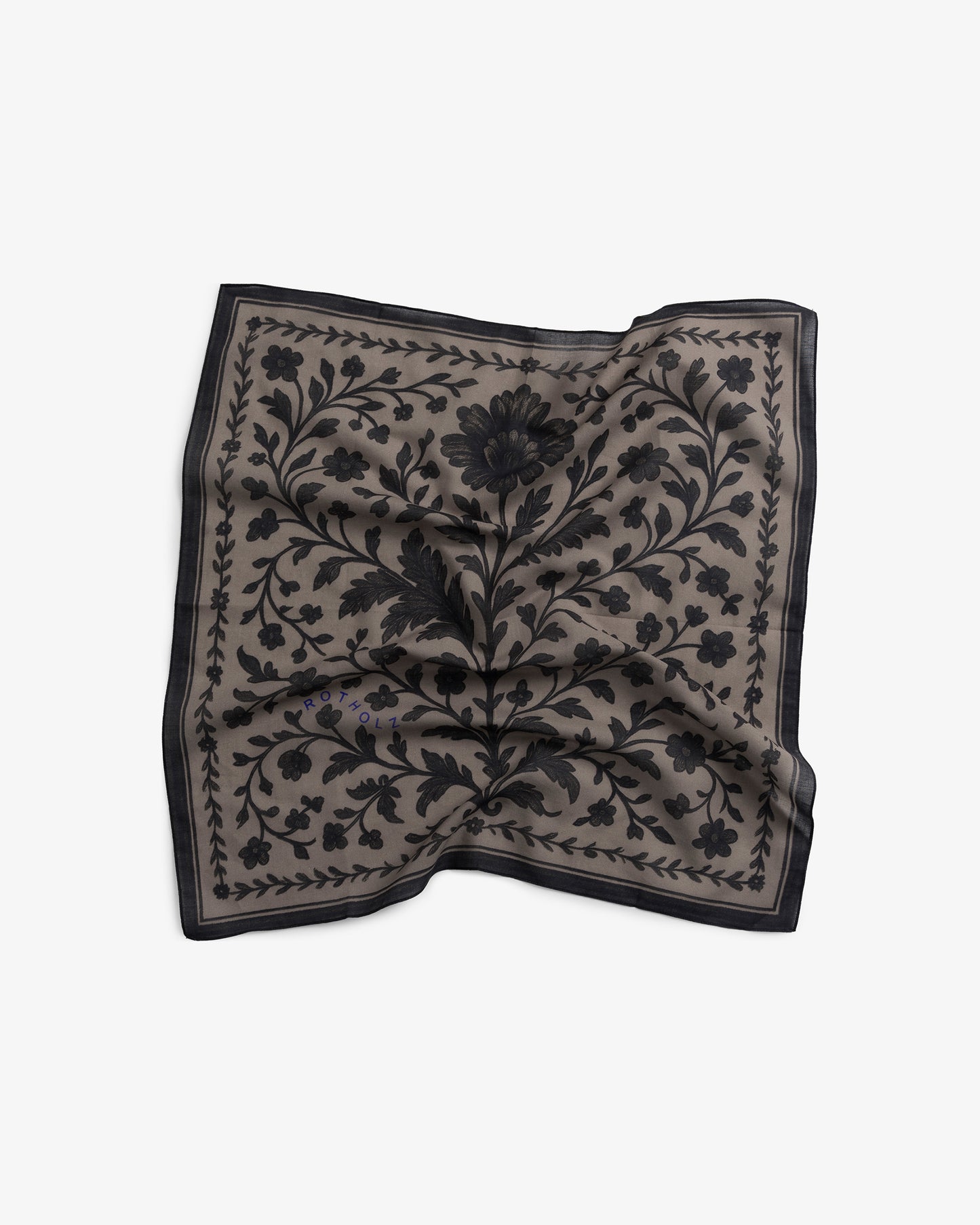 ROTHOLZ FLOWERY Bandana, floral beige