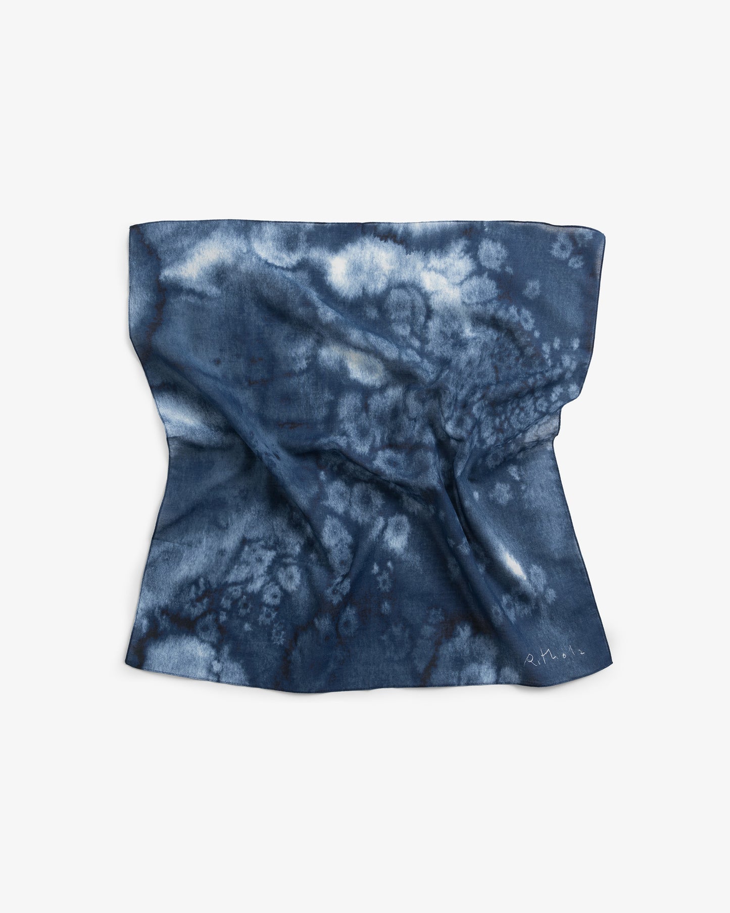 ROTHOLZ FLOWERY Bandana, ink blue