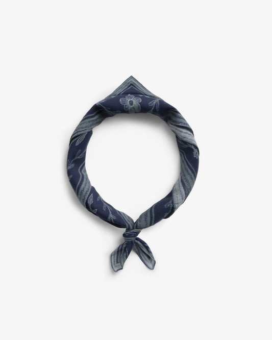 ROTHOLZ FLOWERY Bandana, floral blue