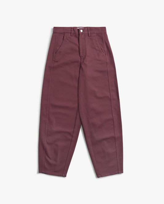 ROTHOLZ BARREL Hose, washed burgundy