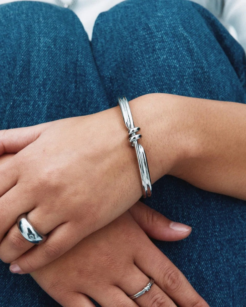 EDBLAD SWIVEL BANGLE, silber
