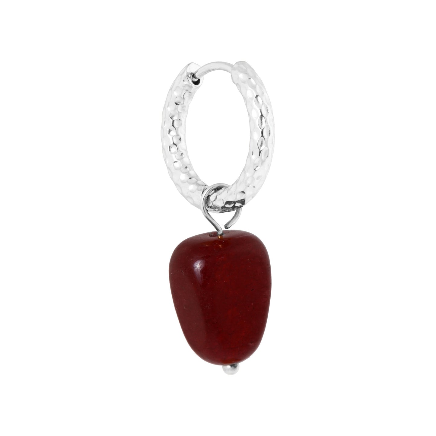 LABEL KIKI BURGUNDY Hoop, silber