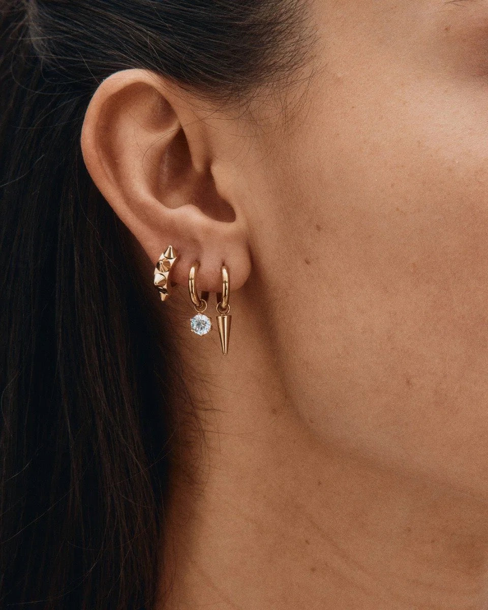EDBLAD PEAK HOOPS ONE HEART Ohrringe, gold