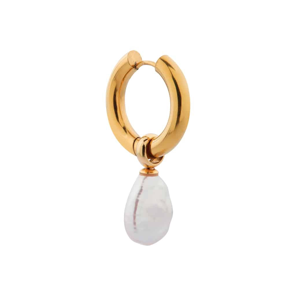 LABEL KIKI BIG PEARL Hoop, gold