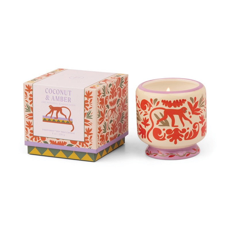 PADDYWAX A DOPO JUNGLE Keramikkerze, coconut & amber