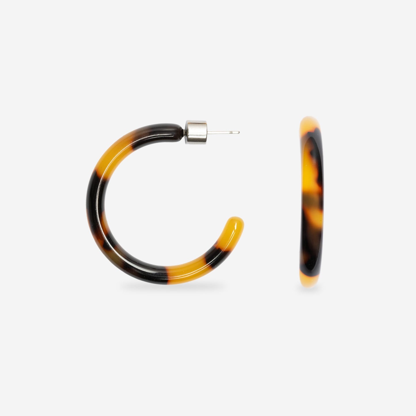 SASSTIE LOOP DARK CHEETAH Ohrringe